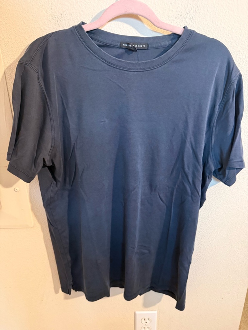 Robert Barakett Short Sleeve Crew Tee in Dark Navy